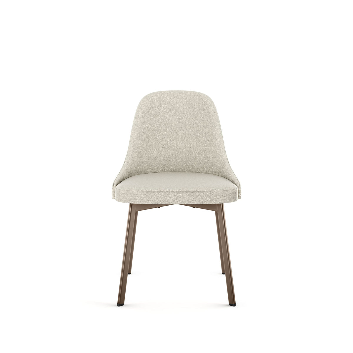 Amisco Harper Upholstered Dining Chair, Boucle Polyester Fabric & Bronze Metal Frame