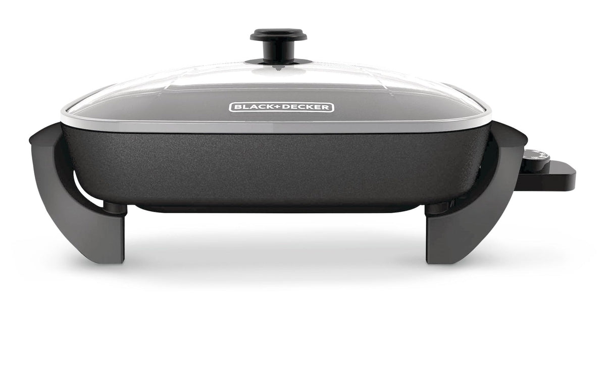 Black & Decker Family-Sized Non-Stick Electric Skillet, Black, 12x15-in
