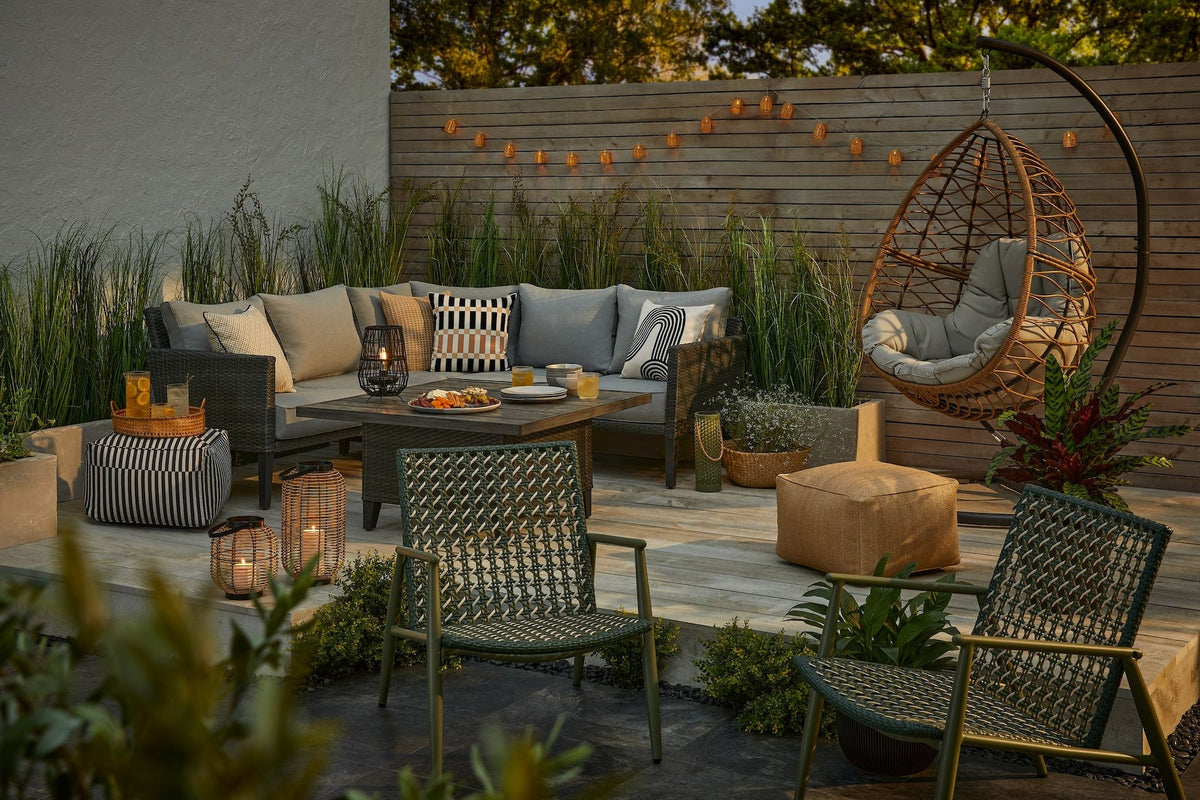 CANVAS Renfrew Square Outdoor Patio Conversation Dining Set with UV-Resistant Cushions, 3-pc