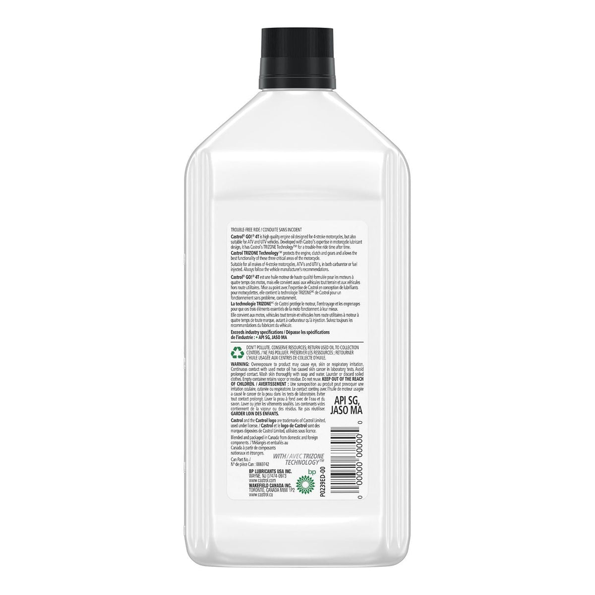 Castrol Go! 4-Stroke 4T Motorcycle Oil 20W50, 946-mL