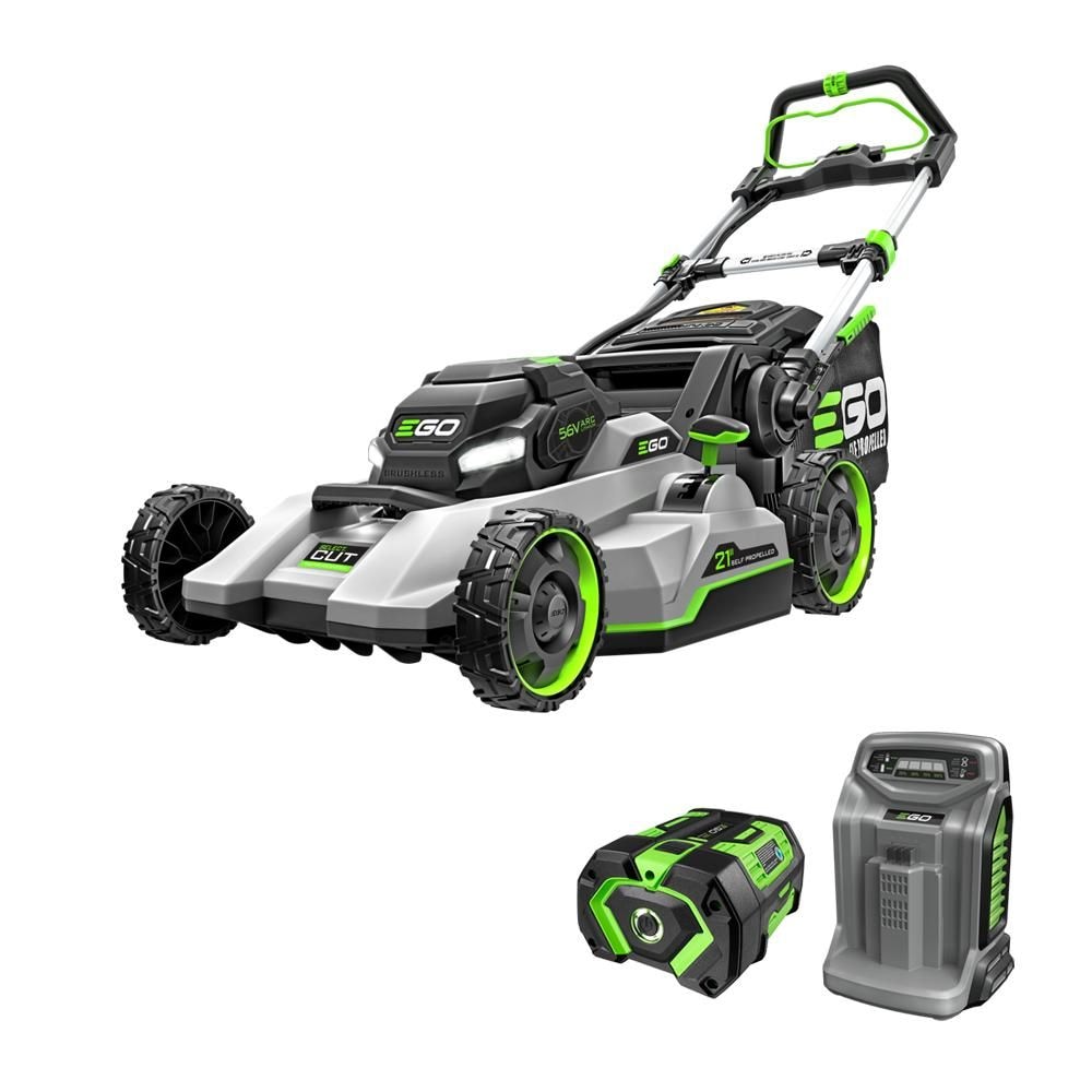 EGO POWER+ 56V Brushless Cordless 21-in Self-Propelled Lawn Mower, Includes (1) 7.5Ah Battery and (1) 550W Rapid Charger, LM2135SP