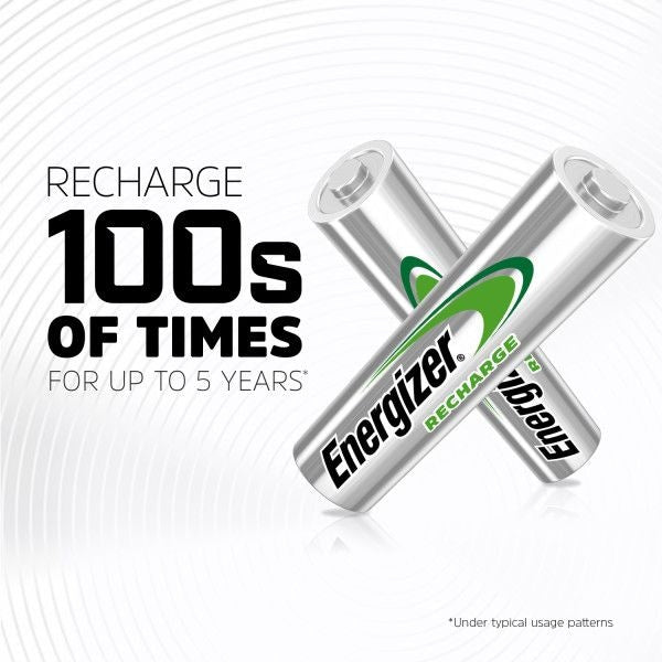 Energizer NH15BP-2 2-pk AA 2300 mAh NiMH Rechargeable Batteries, Pre-Charged, All Purpose