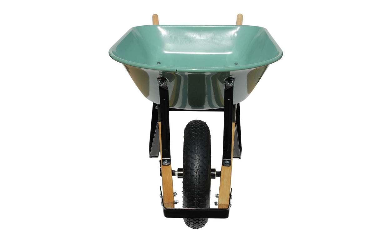 Garden Club 1-Wheel Steel Wheelbarrow for Garden/Yard, Rust-resistant, 5-cu-ft