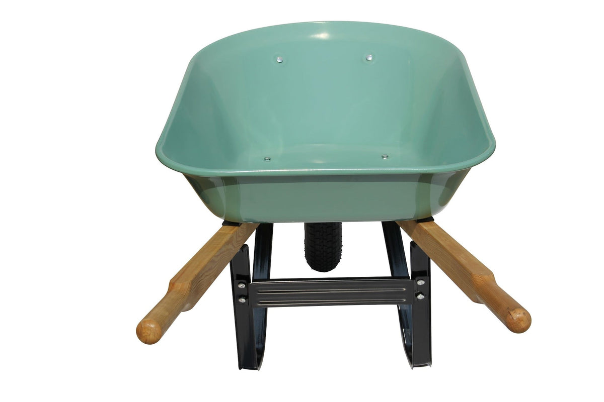 Garden Club 1-Wheel Steel Wheelbarrow for Garden/Yard, Rust-resistant, 5-cu-ft