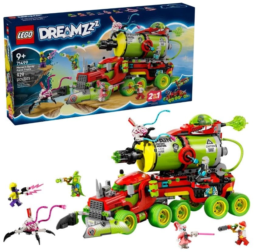 LEGO DREAMZzz Mateo's Spray Paint Truck - 71499, 929-pcs, Ages 9+