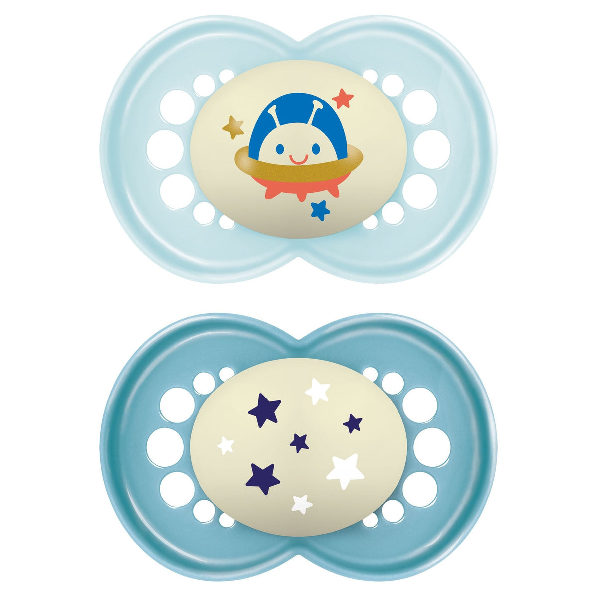 MAM Matte Non-Deco Pacifier, 6-16 Months, Boy, 2-pk