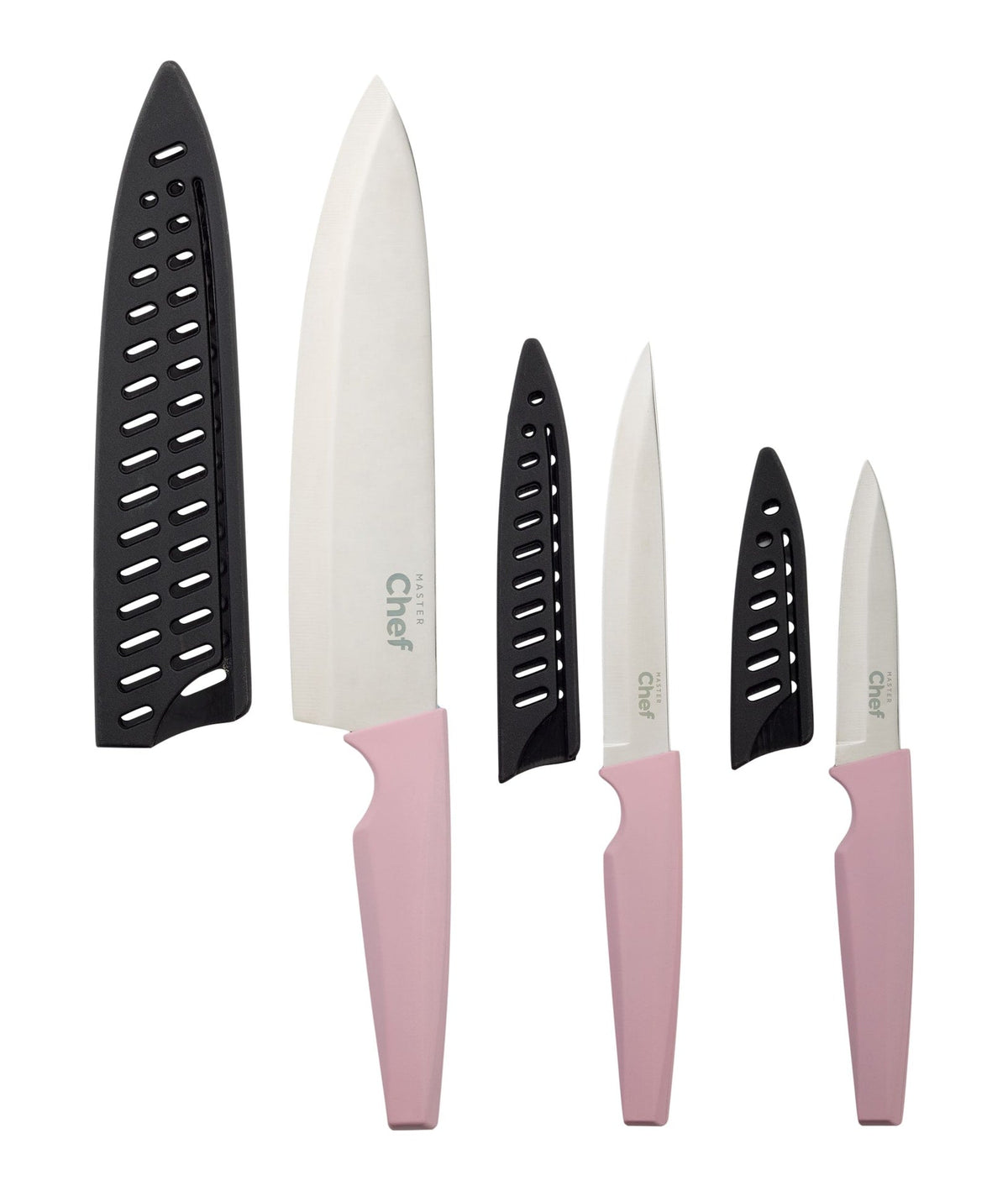 Master Chef Knife Set with Colour Soft Touch Handle, 3-pc
