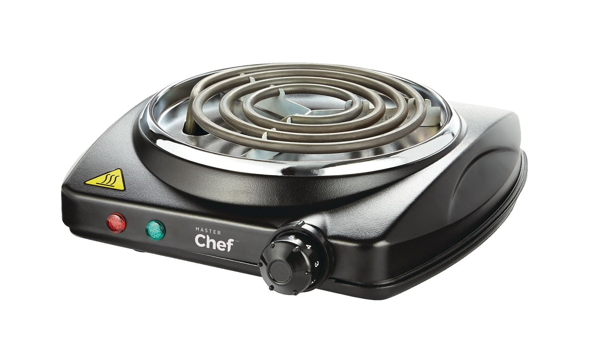 MASTER Chef Single Burner Hot Plate, Black, 1000W