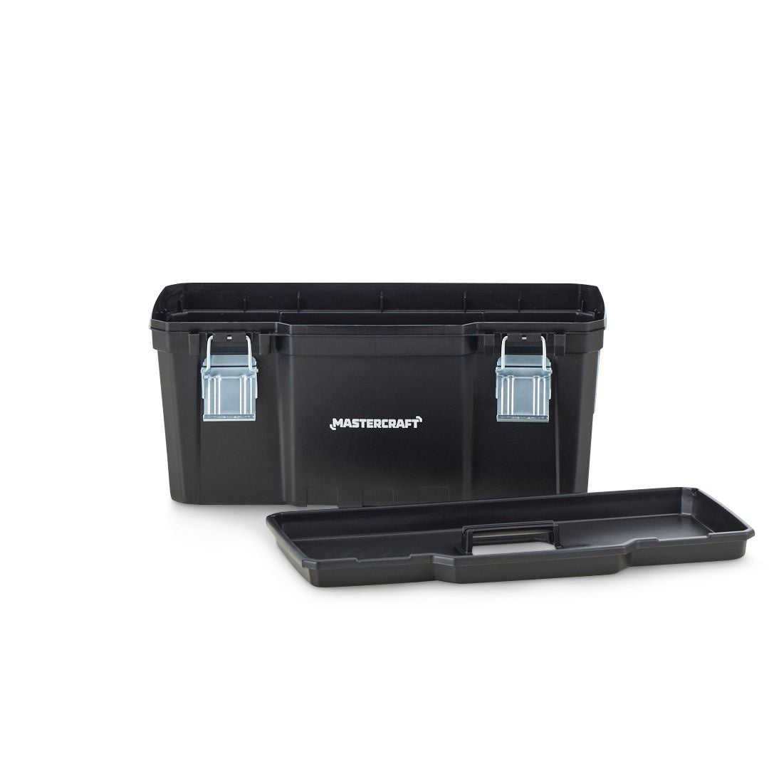 Mastercraft Portable Plastic Tool Box with Removable Tray & Tray Top, Blue, 19-in, Mastercraft Jumbo Hex Key Set/Allen Wrench Set, Metric, High...