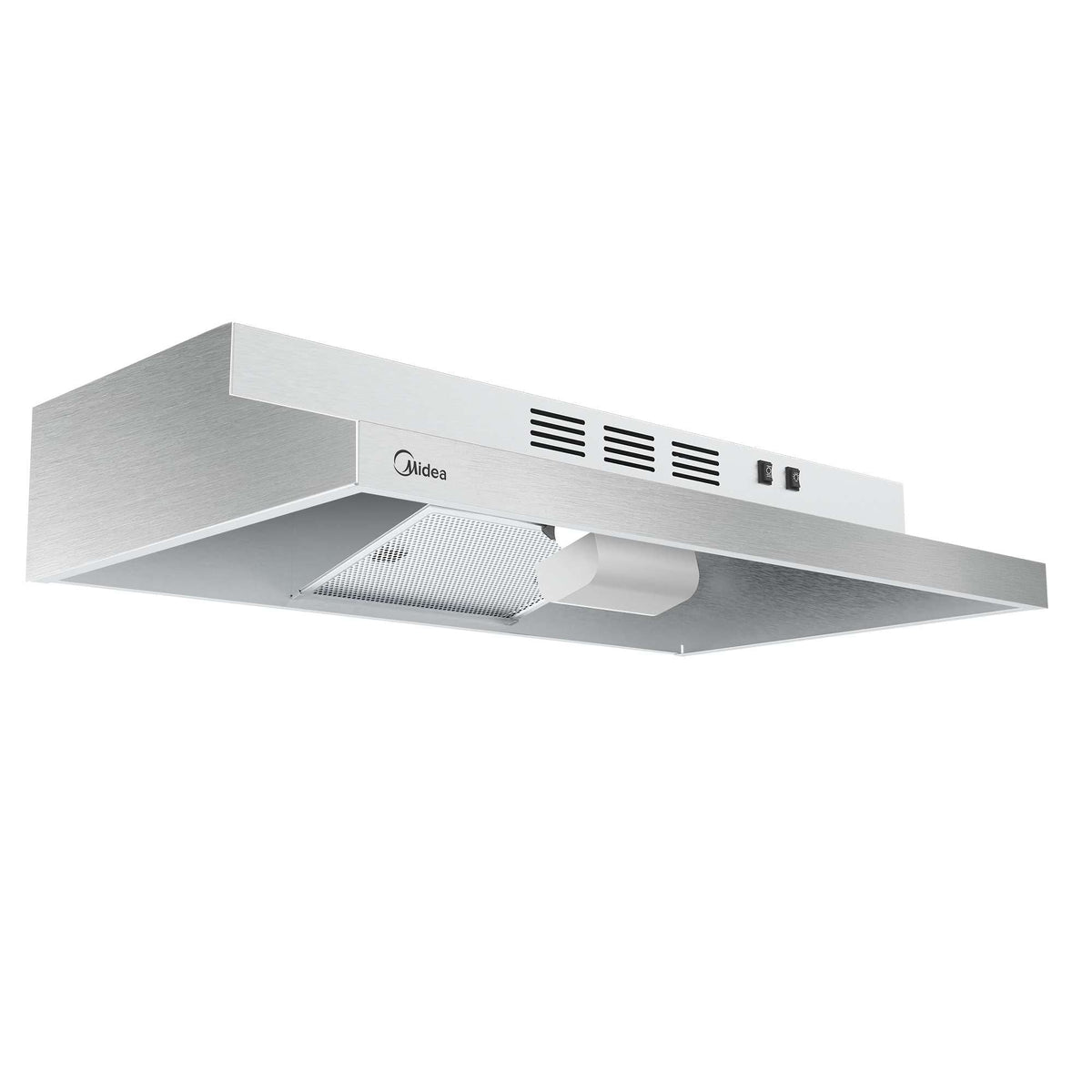 Midea Basic 200 CFM Under the Cabinet Kitchen Exhaust Fan Range Hood, Stainless Steel, 30-in