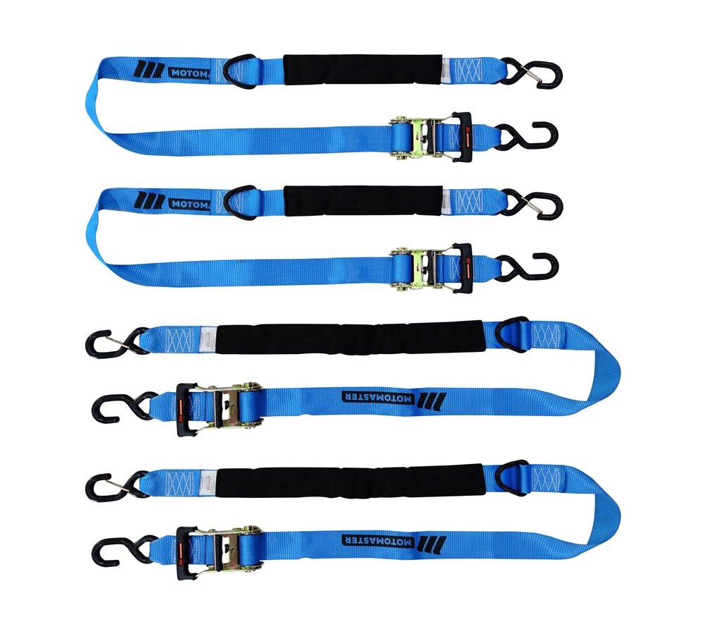 MotoMaster 3,600-lb Heavy Duty Ratchet Tie Down Strap, Assorted Sizes, 4-pk