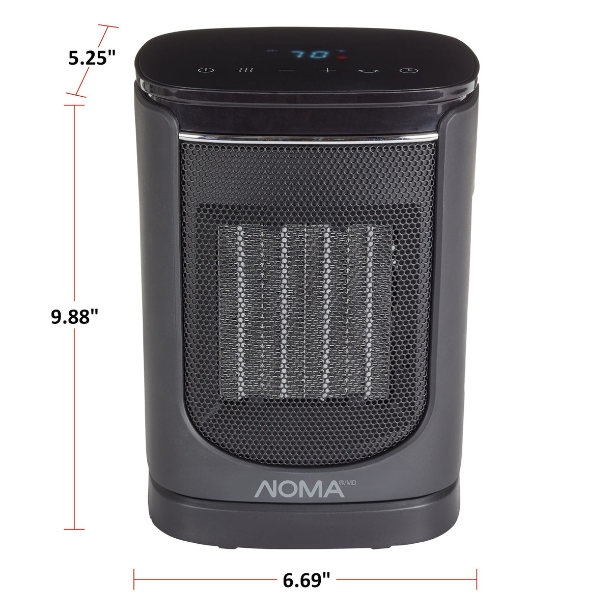 NOMA Digital Ceramic Desk Heater with LED Display