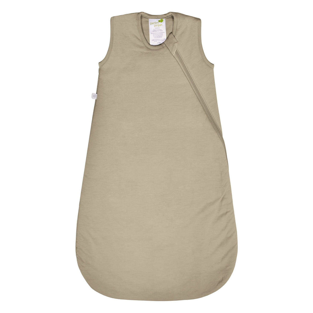 Perlimpinpin Bamboo Toddler Sleep Bag, Taupe, 18-36 months