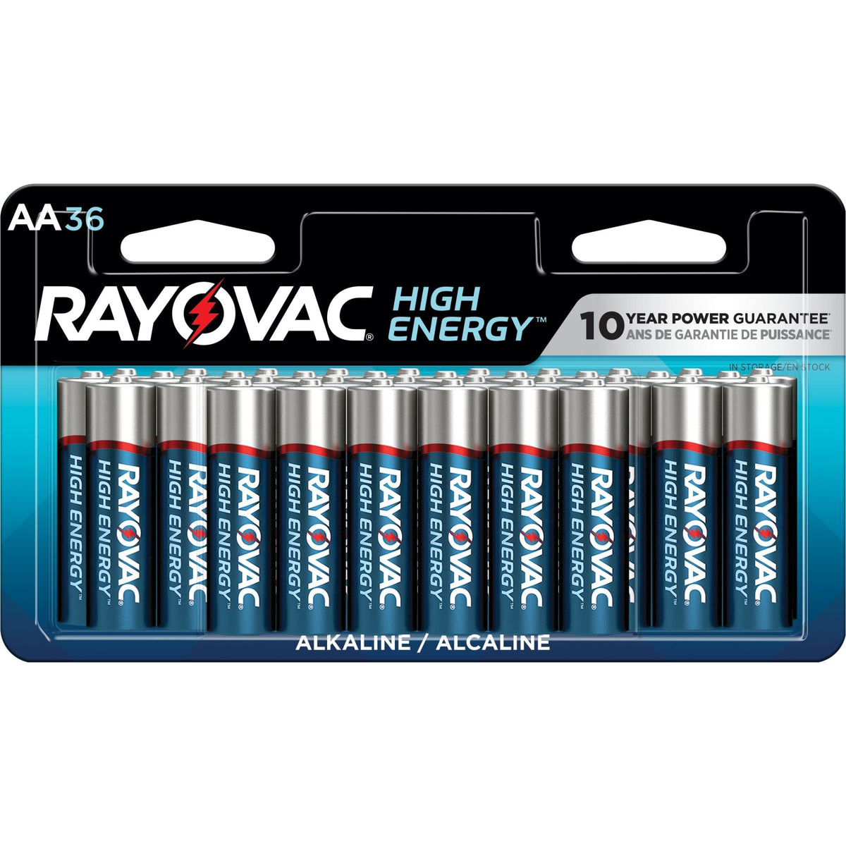 Rayovac HIGH ENERGY AA Alkaline Batteries, Long Lasting, All Purpose, 36-Pk