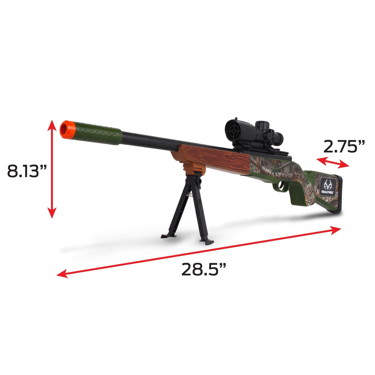 RealTree Green Hunting Rifle Toy with Built-in Scope