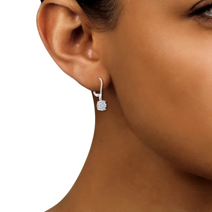 Round Brilliant Diamond Drop Earrings (1.00 ctw)