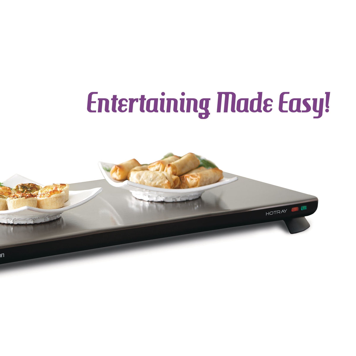 Salton Stainless Steel Cordless Hotray Warming Tray, 1000 W, 23-3/4-in