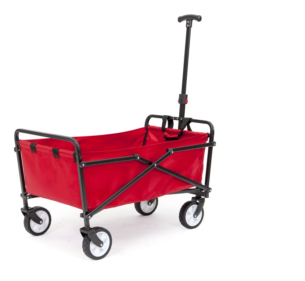 Seina Outdoor Collapsible Folding Utility Wagon with Cup Holders, 150-lb Capacity
