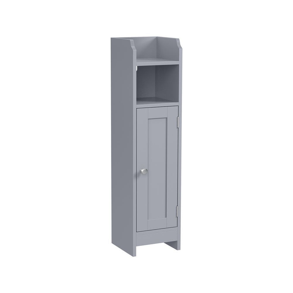 Songmics Home 6-Tier Dove Grey Cabinet with 5 Adjustable Shelves