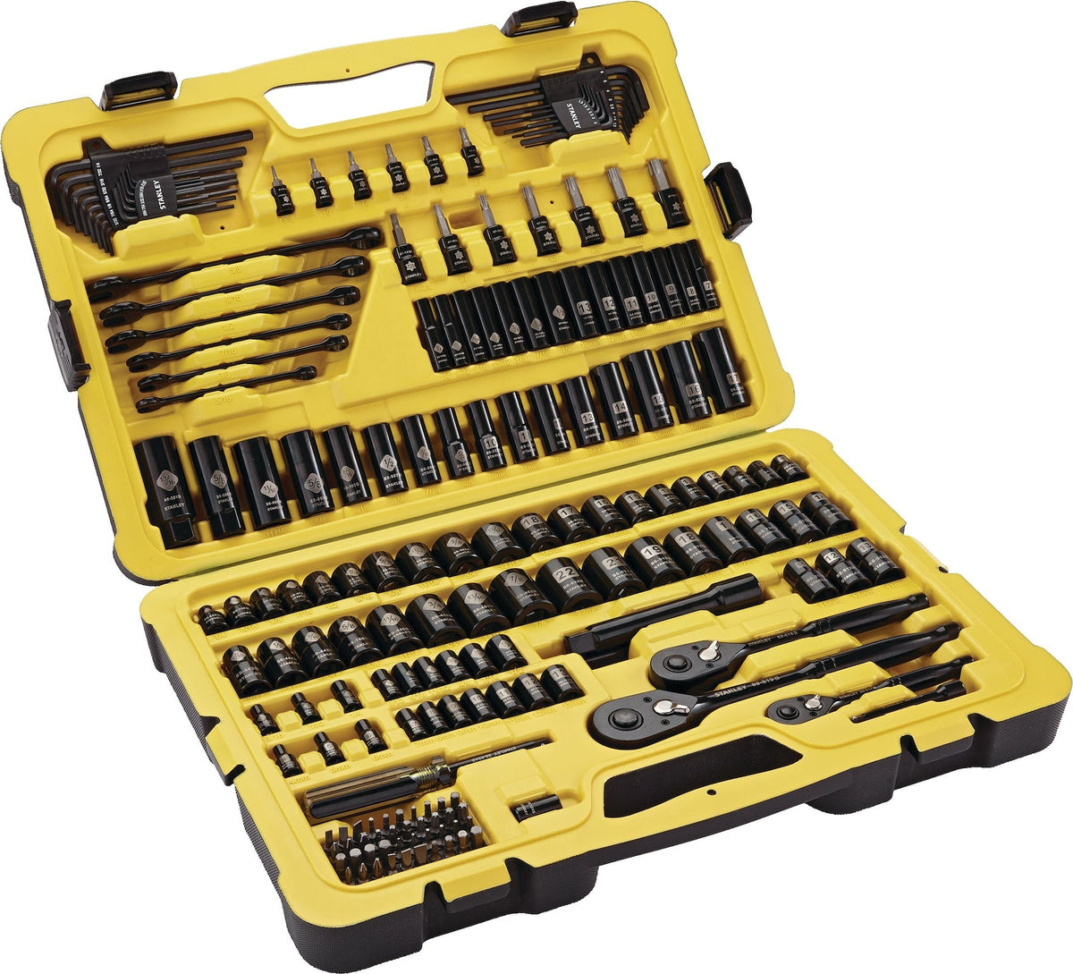 Stanley Professional Grade Black Chrome Socket Set, 183-pc, SAE/Metric