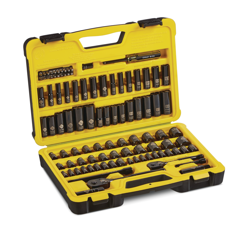 Stanley Professional Grade Black Chrome Socket Set, 99-pc, SAE/Metric