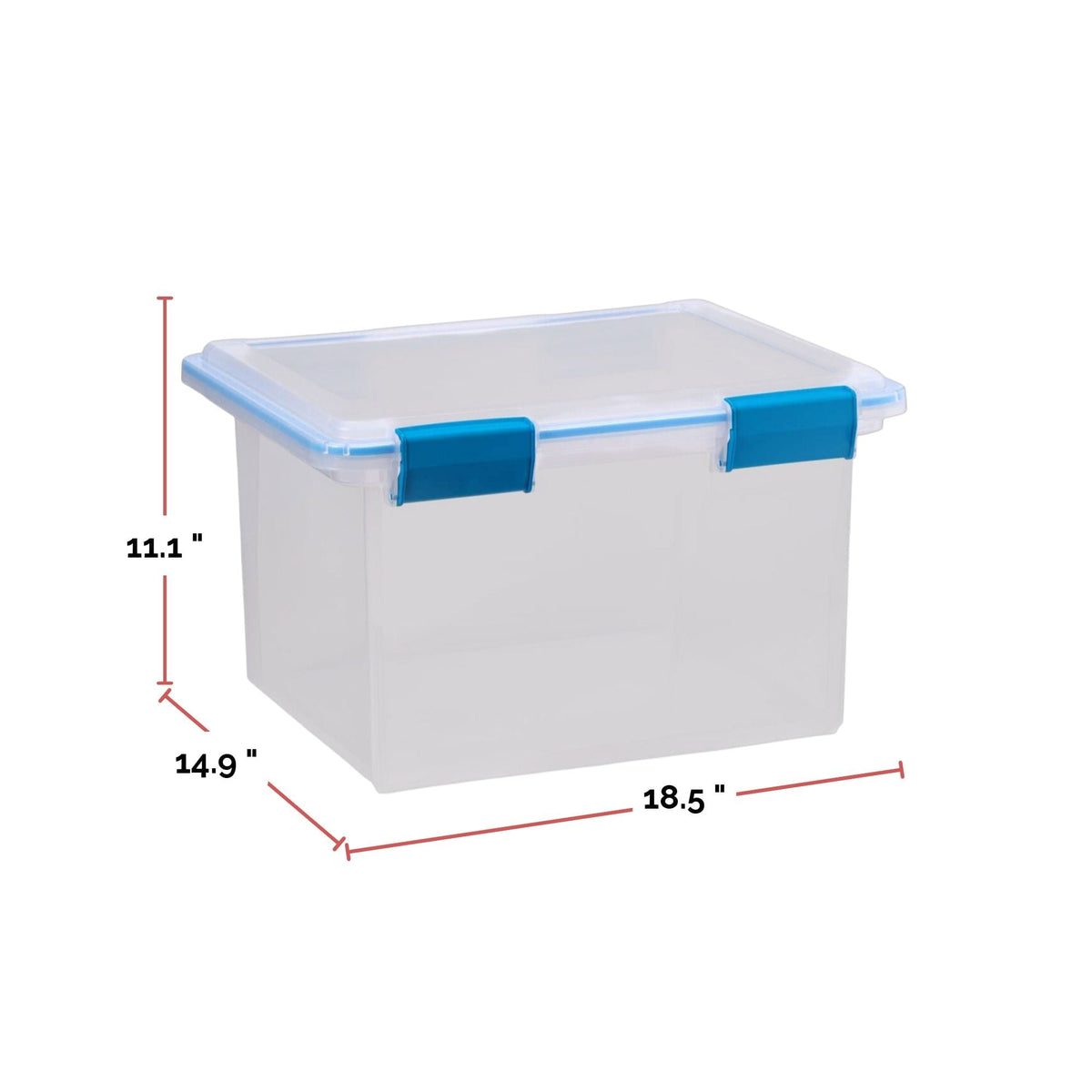 Sterilite Clear Storage Box with Gasketed Lid, 30-L