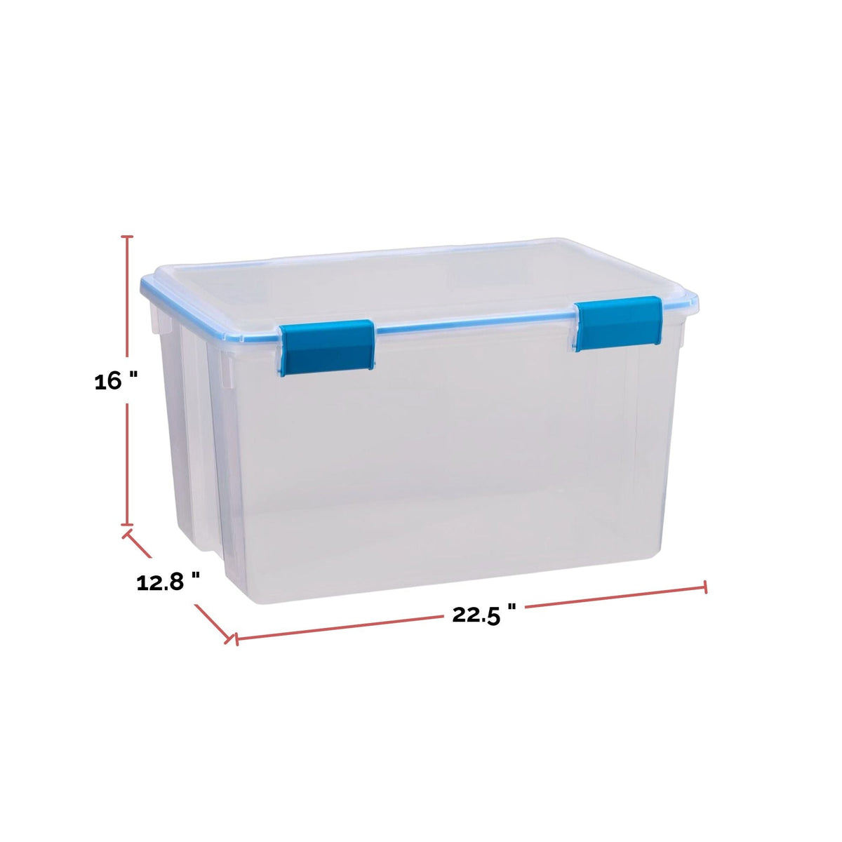 Sterilite Clear Storage Box with Gasketed Lid, 51-L