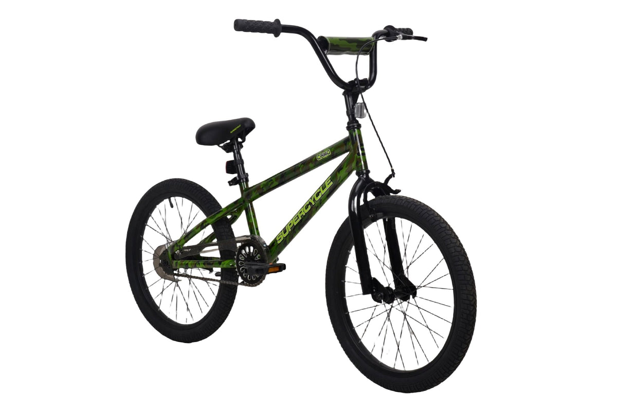 Supercycle Youth Bike with Hi-Ten Steel Frame, 20-in, Camo