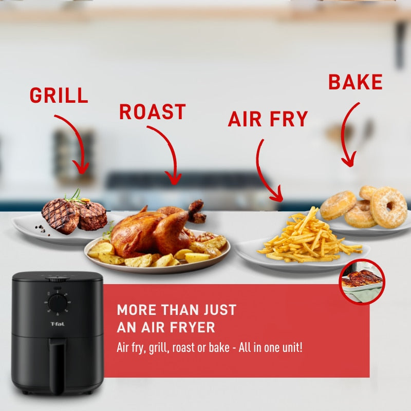 T-fal Easy-Fry Compact Air Fryer with Non-Stick Basket, 3.69-qt