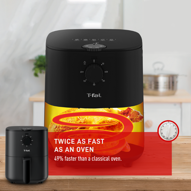 T-fal Easy-Fry Compact Air Fryer with Non-Stick Basket, 3.69-qt