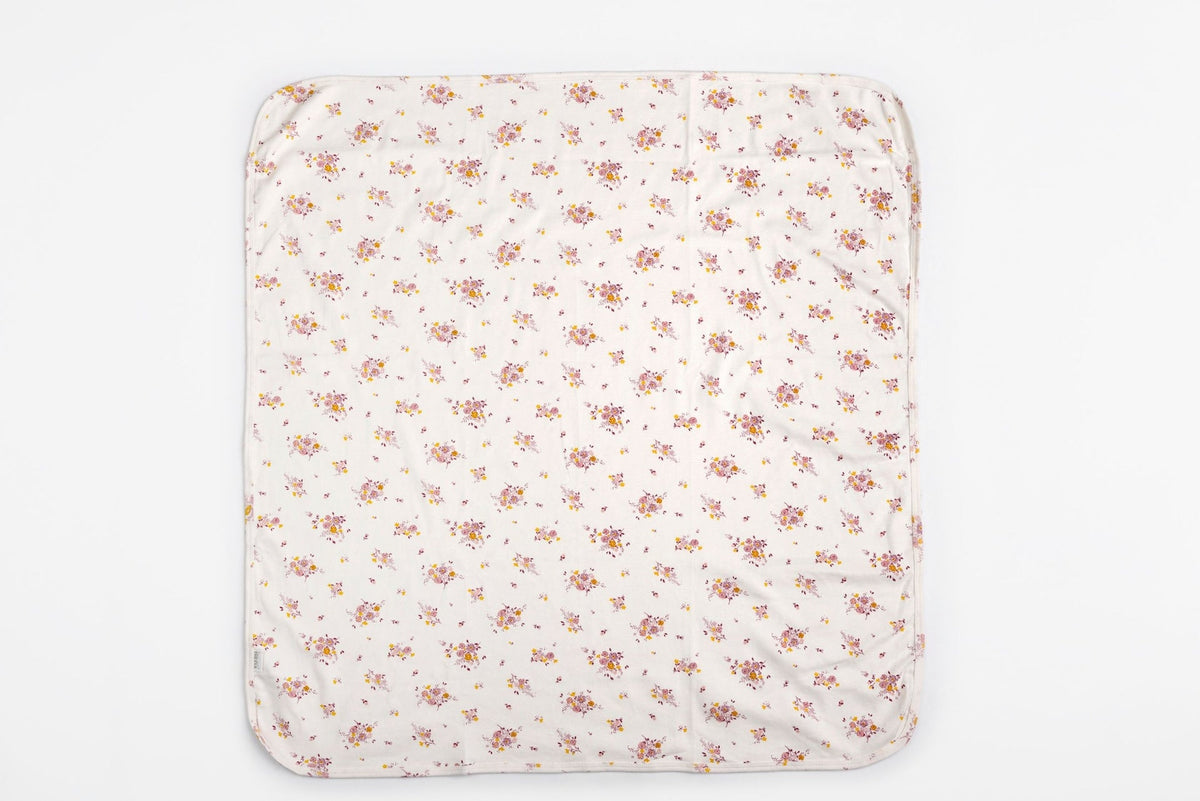 The Elk Baby Flower Print Premium Organic Cotton Blanket