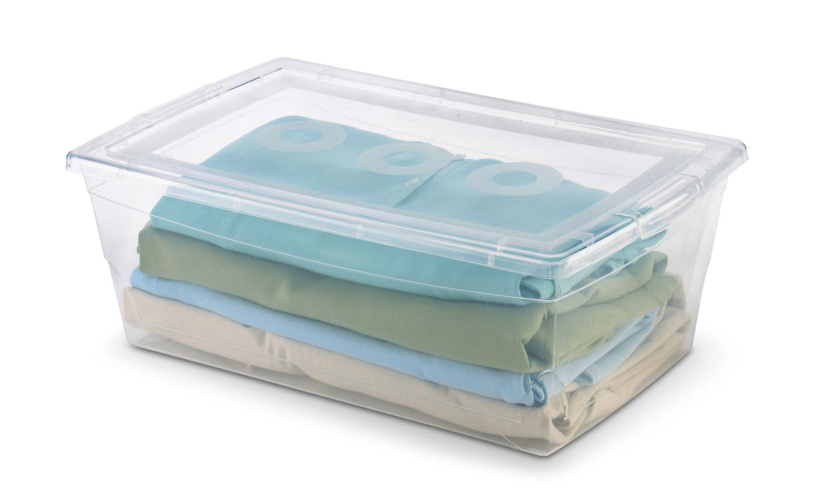 type A Clarity Transparent Storage Box with Lid, 9-L