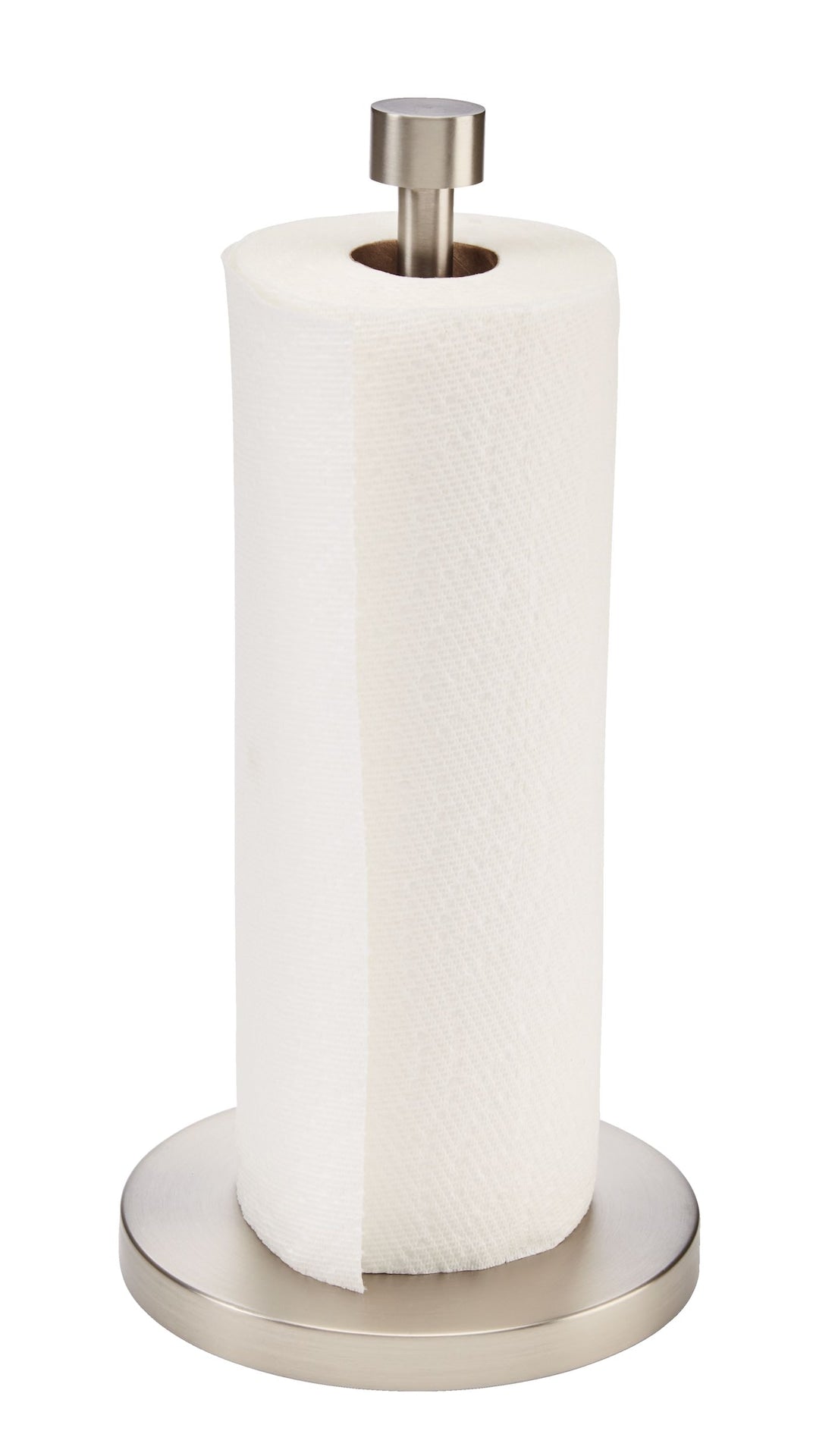 Type A Radiant Stainless Steel Upright Kitchen Countertop Paper Towel Holder with Weighted Base