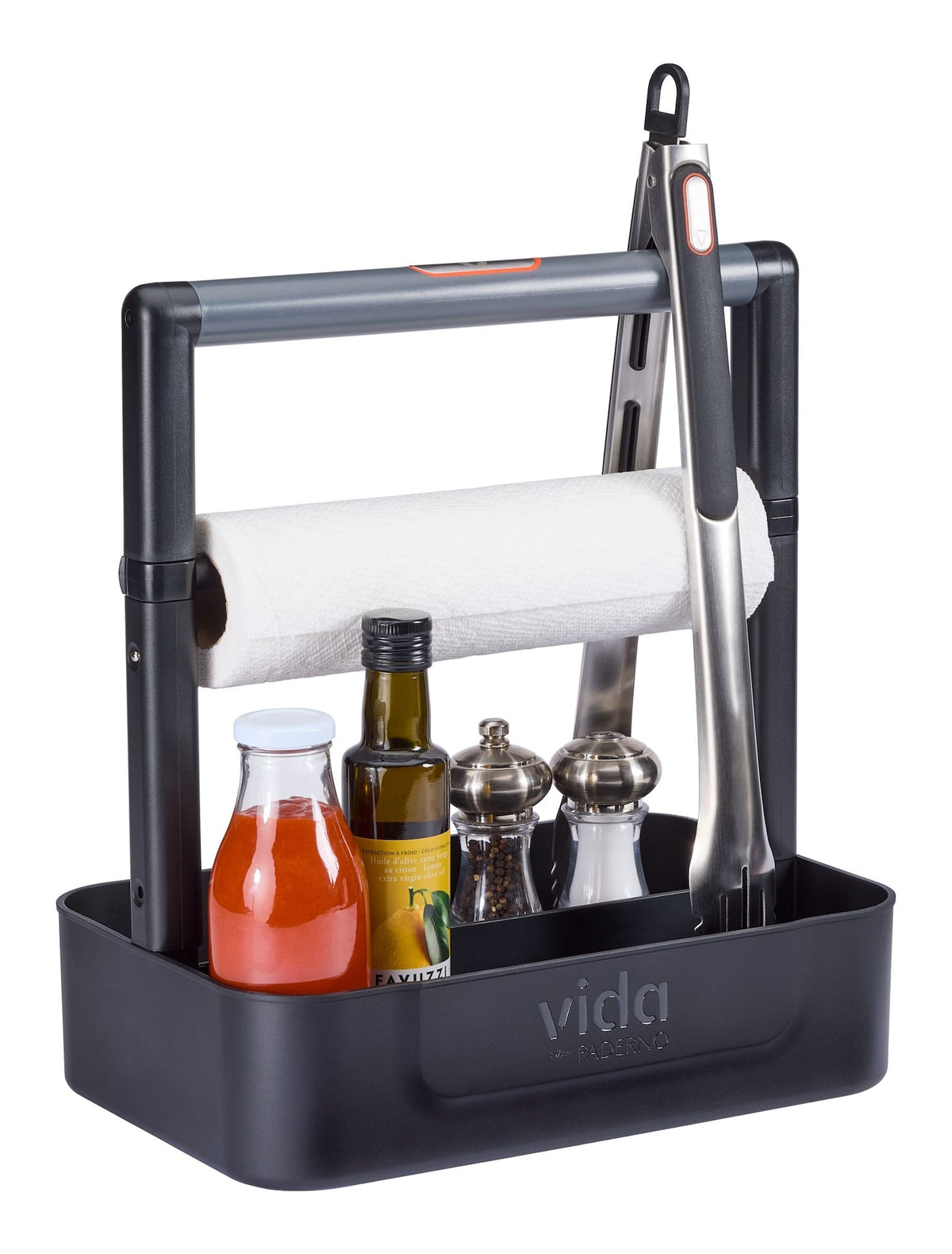 Vida by PADERNO Multi-Purpose Grill Caddy with Adjustable Handle
