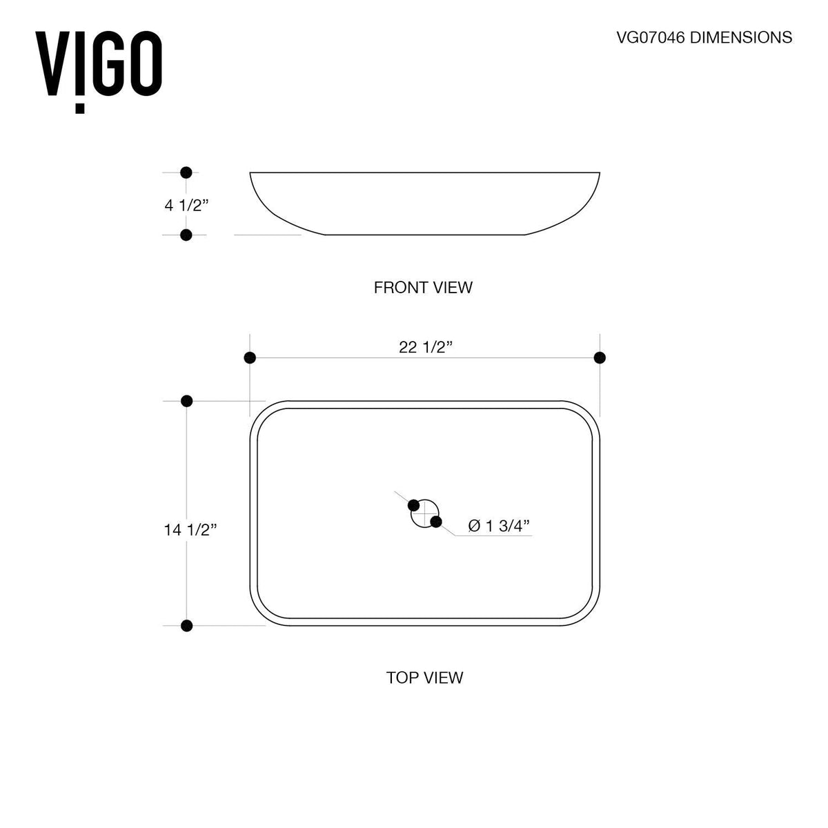 VIGO Glass Rectangular Vessel Bathroom Sink/Basin with Rounded Edges & Deep Bowl, Amber Sunset