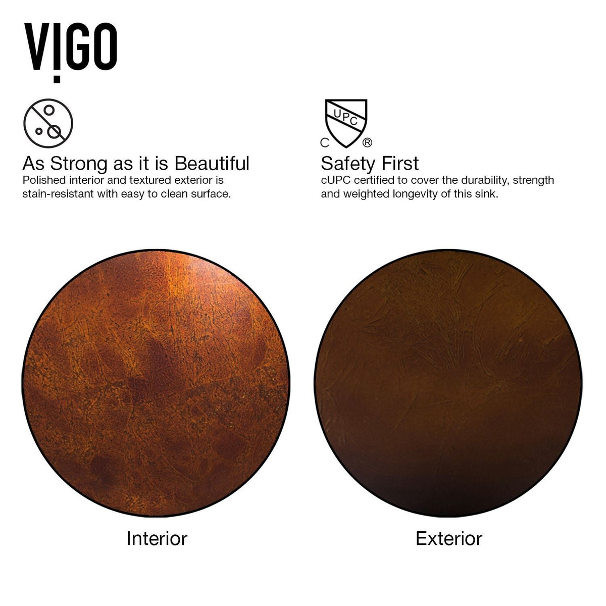 VIGO Glass Russet Brown Bathroom Sink/Basin Set with Niko Faucet and Round Vessel