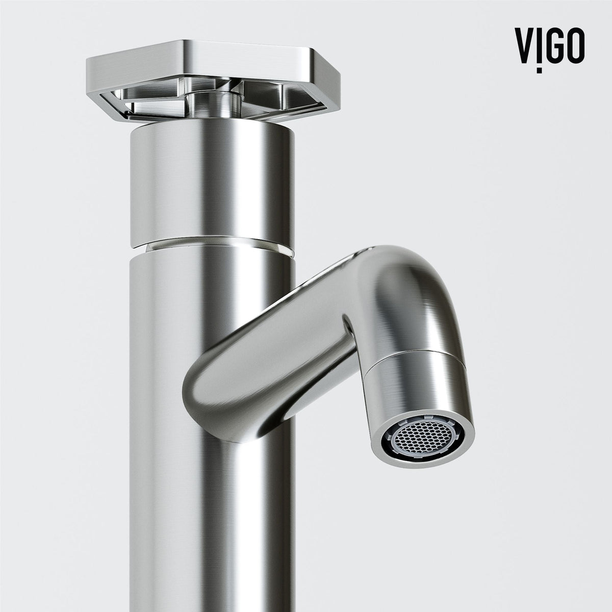 VIGO Magnolia MatteStone White Bathroom Sink/Basin Set with Ruxton Faucet and Rectangular Composite Vessel
