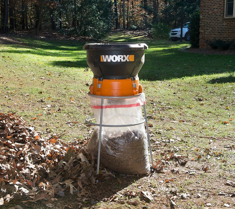 Worx WG430 13 Amp Electric Leaf Mulcher/Shredder, 13-in