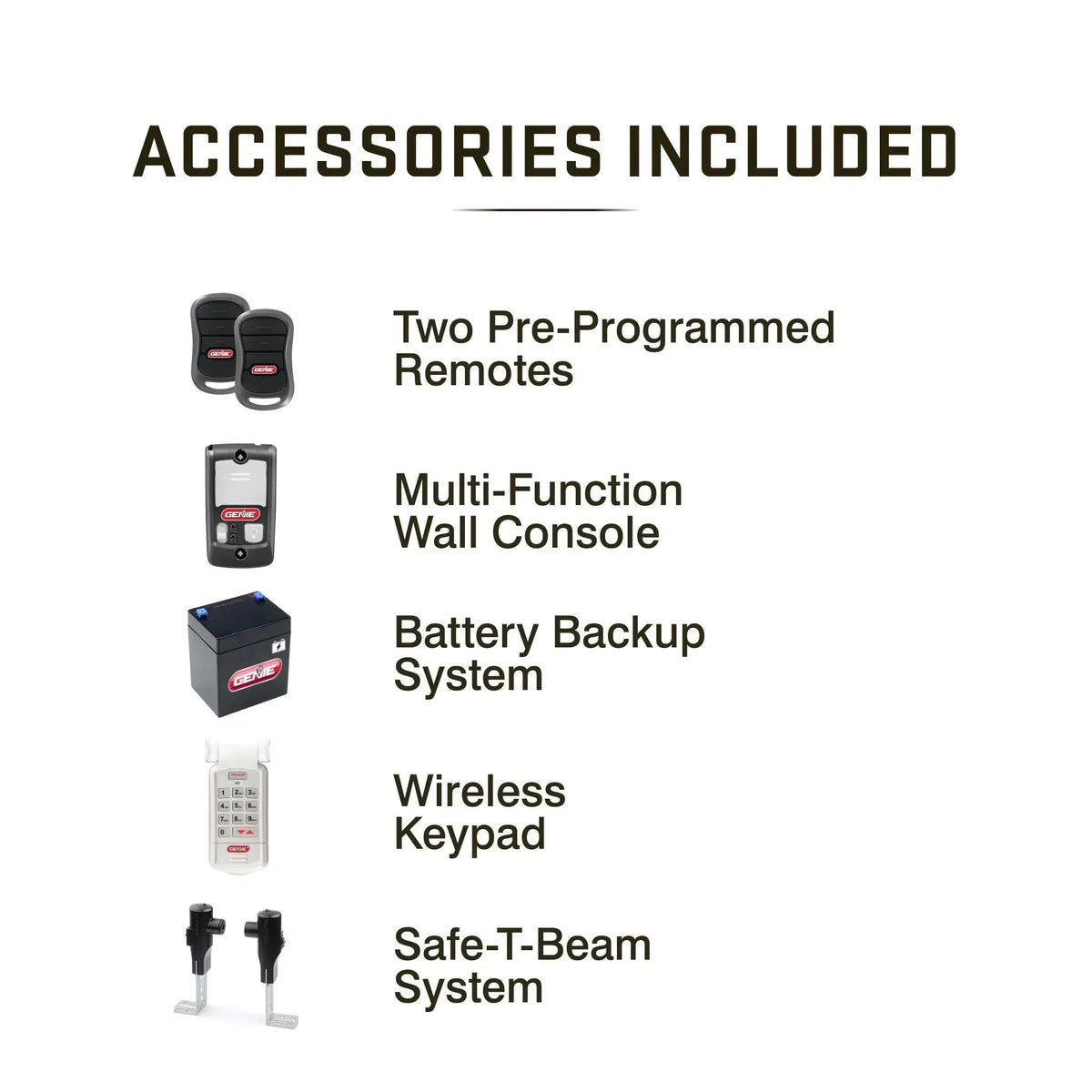 Chain Drive 750 3/4 HPc Garage Door Opener w/Battery Backup - Heavy Duty