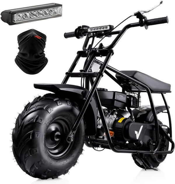 Mini Dirt Bike GMB100, 99 CC Gas Powered Mini Bike 4 Stroke 3HP, Off Road Mini Bikes for Kids and Adult, Trail Bike Up to 24 Mph, Weight Support Up to 185 LBS (Black) D0
