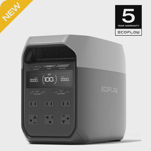 EF EcoFlow DELTA 3 Portable Power Station, Full Charge in 43 Min, 1024Wh LiFePO4 Battery, 1800W AC/100W USB-C Output, Solar Generator(Solar Panel... K3