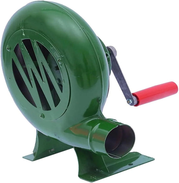Blower Popcorn Fan, Manual BBQ Forge Air Blower with Hand Crank for Camping Picnic Outdoor - 80W-350W(150W) P0