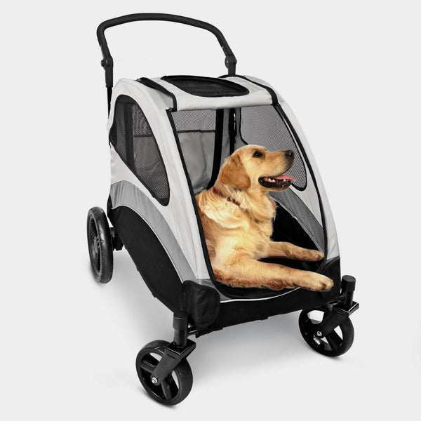 Foldable Pet Stroller for Large or 2 Dogs Cats Jogger Wagon with 4 Wheels A3