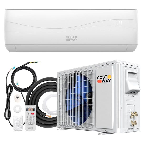 Costway 18000 BTU Mini Split Air Conditioner Heater 19 SEER2 1250 Sq. Ft Coverage M3