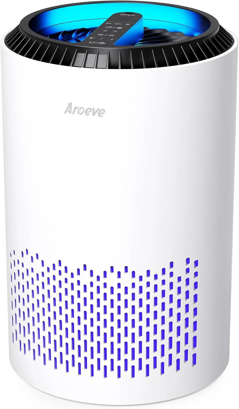 Bedroom household air purifier, with three layers of filters, capable of filtering smoke, pollen, allergens, pet dander and odors. The sleep mode helps improve sleep quality. Energy-saving design. Three wind speeds available. Suitable for offices, do M9