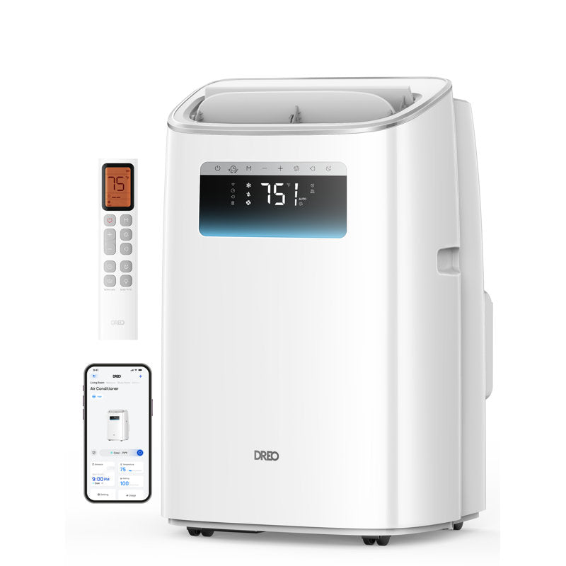 Dreo DR-HAC012S 8,000 BTU Smart Portable Air Conditioner – White