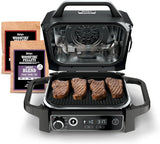 7-in-1 Multi-functional (Barbecue, Slow Roast, Bake, Air Fry, Dehydration, Grill, Smoking) | Portable and highly weather-resistant | Capable of cooking up to 6 steaks and 30 hot dogs | Includes wood pellet fuel