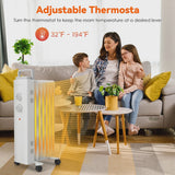 Costway 1500W Oil Filled Space Heater Electric Oil Radiant Heater w/ Safety Protection