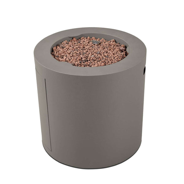 Aegean Steel Propane Fire Pit Hidden Tank in Mist Gray, 24-in N9