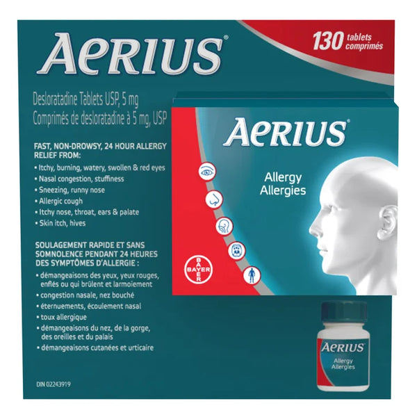 Aerius Allergy Relief, 130 Tablets S9